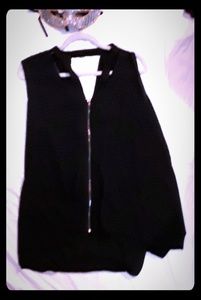 Black Metaphor Tank Blouse